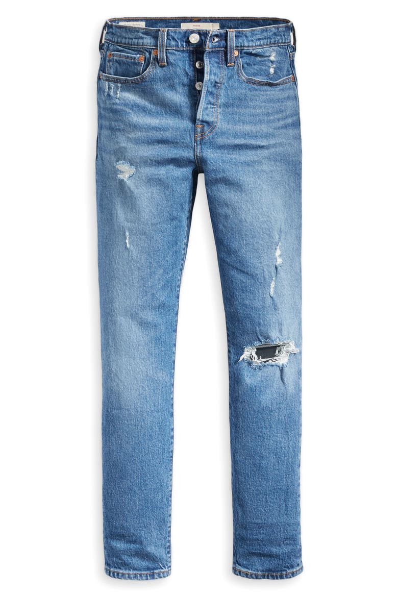 Levi's® Wedgie Icon Fit Ripped High Waist Ankle Jeans, Alternate, color, HIGHER LOVE