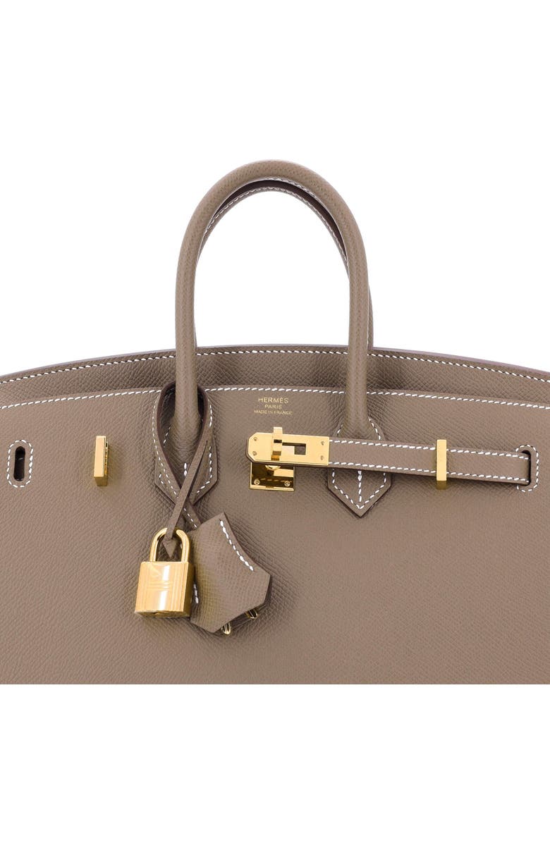 Pre-Owned Hermes Birkin Sellier Bag Grey Epsom with Gold Hardware 25, Alternate, color,