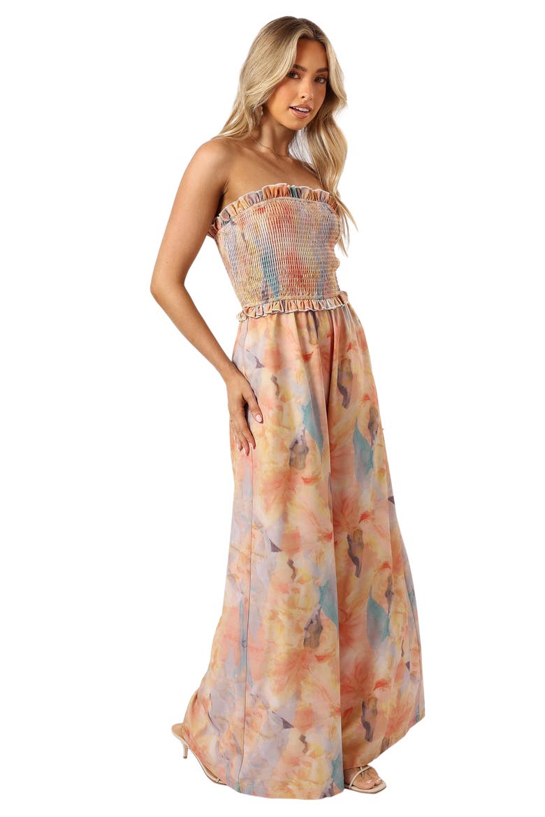 Cammy Strapless Jumpsuit, Alternate, color, FLORAL