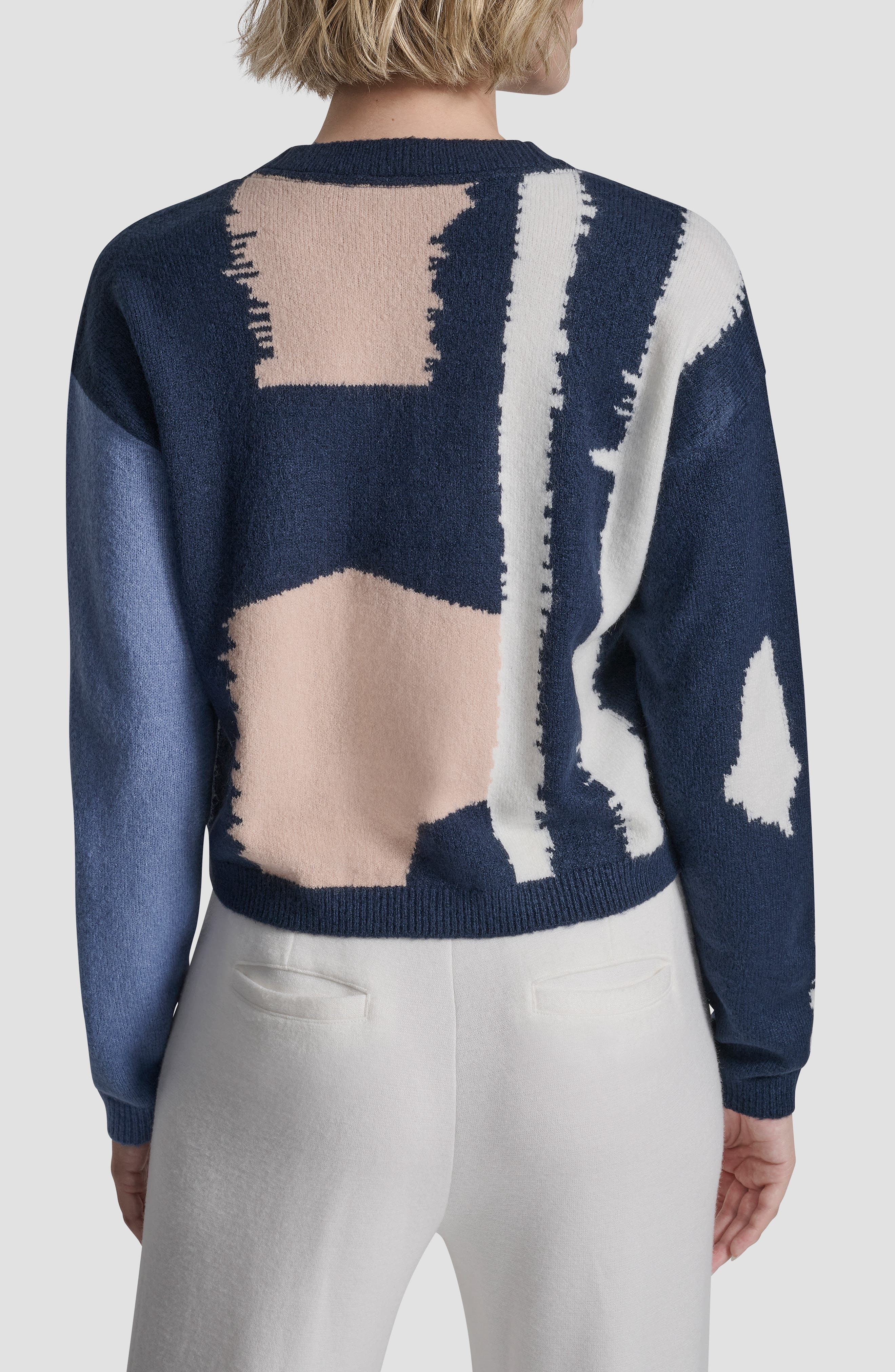 Crop Colorblock Cardigan - image 2