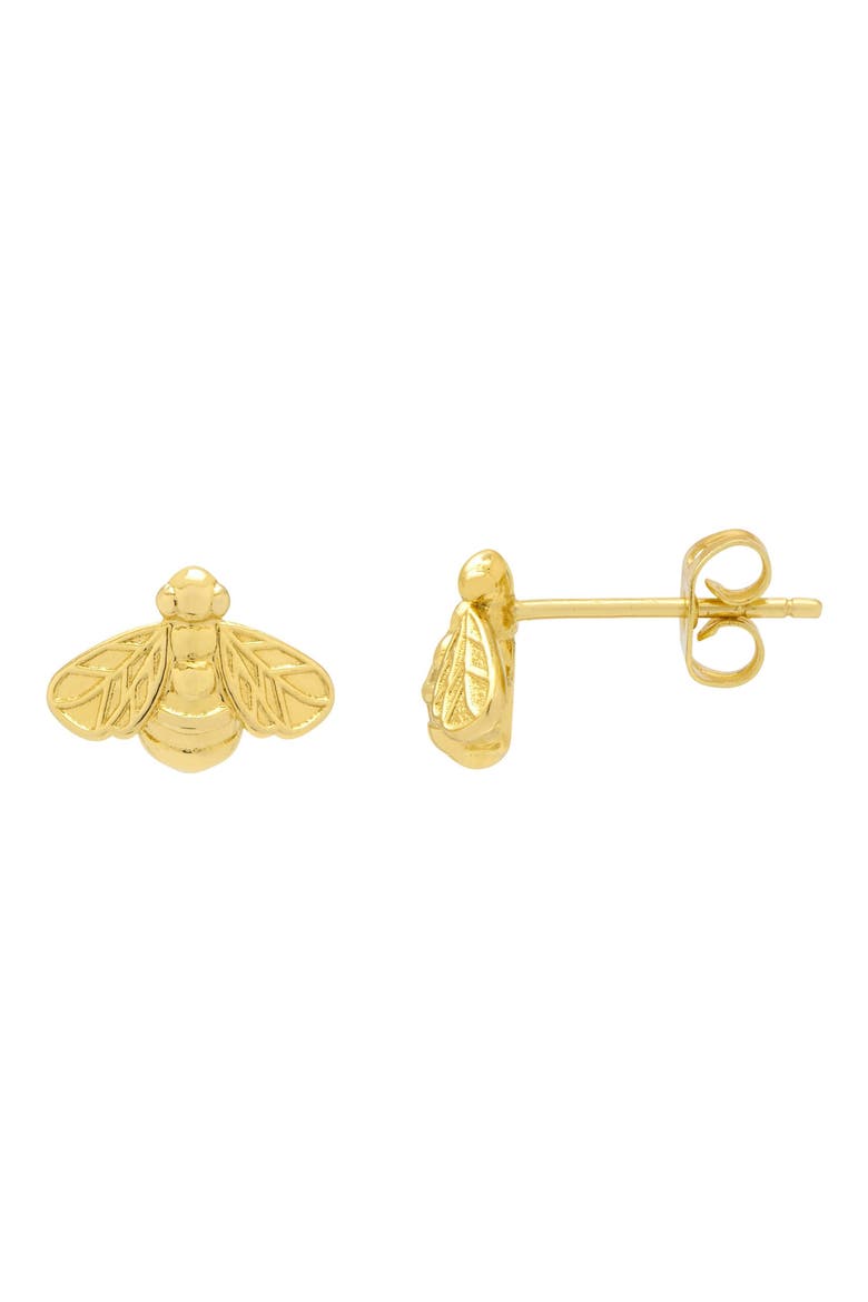 Bee Stud Earrings, Main, color, GOLD