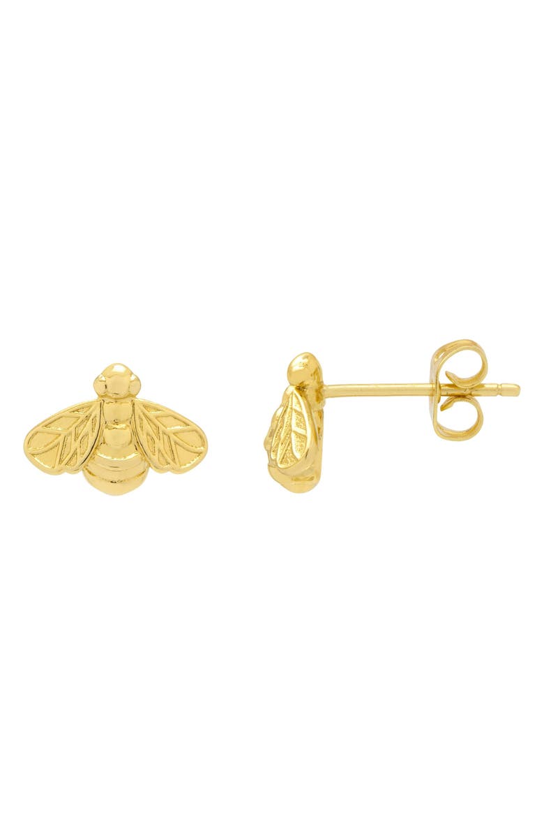 Estella Bartlett Bee Stud Earrings, Main, color, Gold