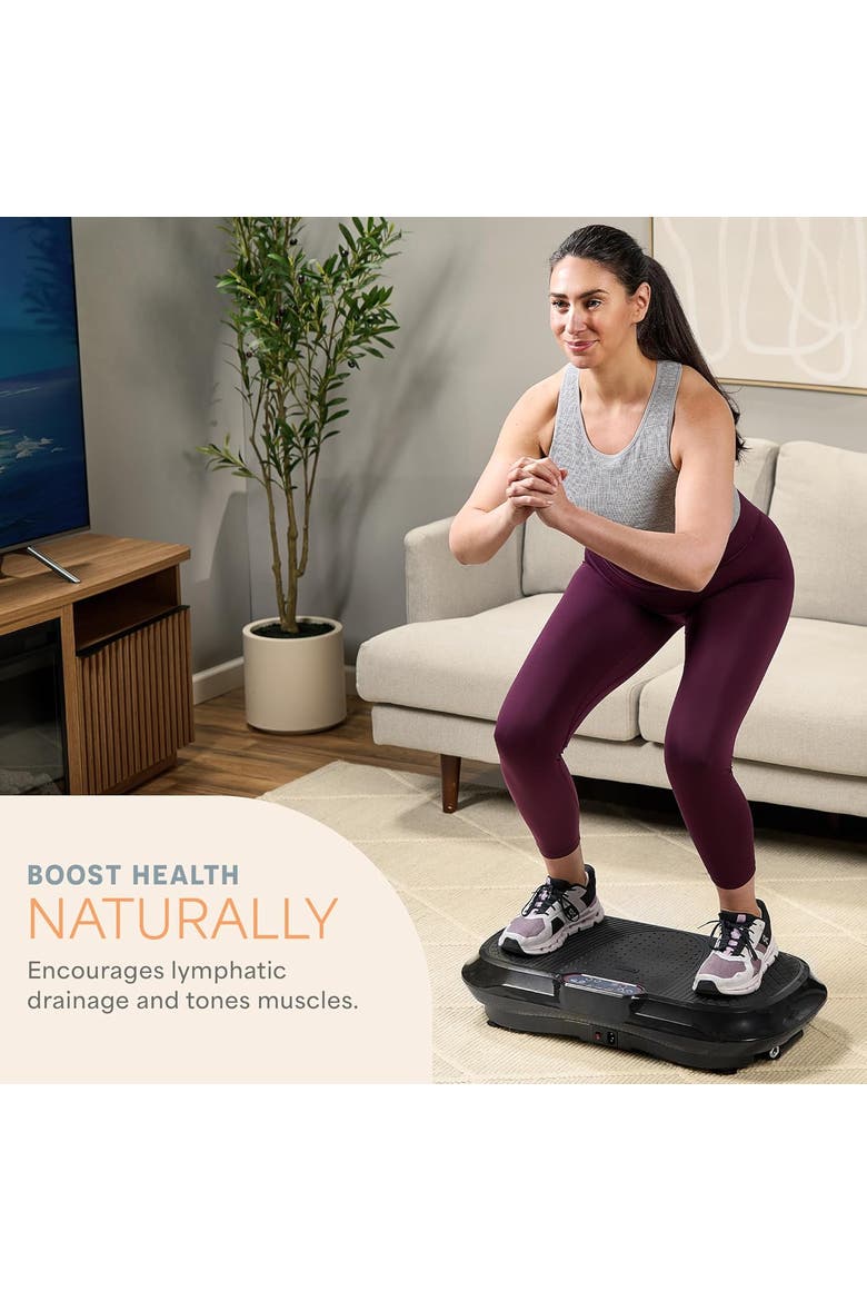 Waver Vibration Plate Exercise Machine Whole Body Vibrating Platform, Alternate, color, Black
