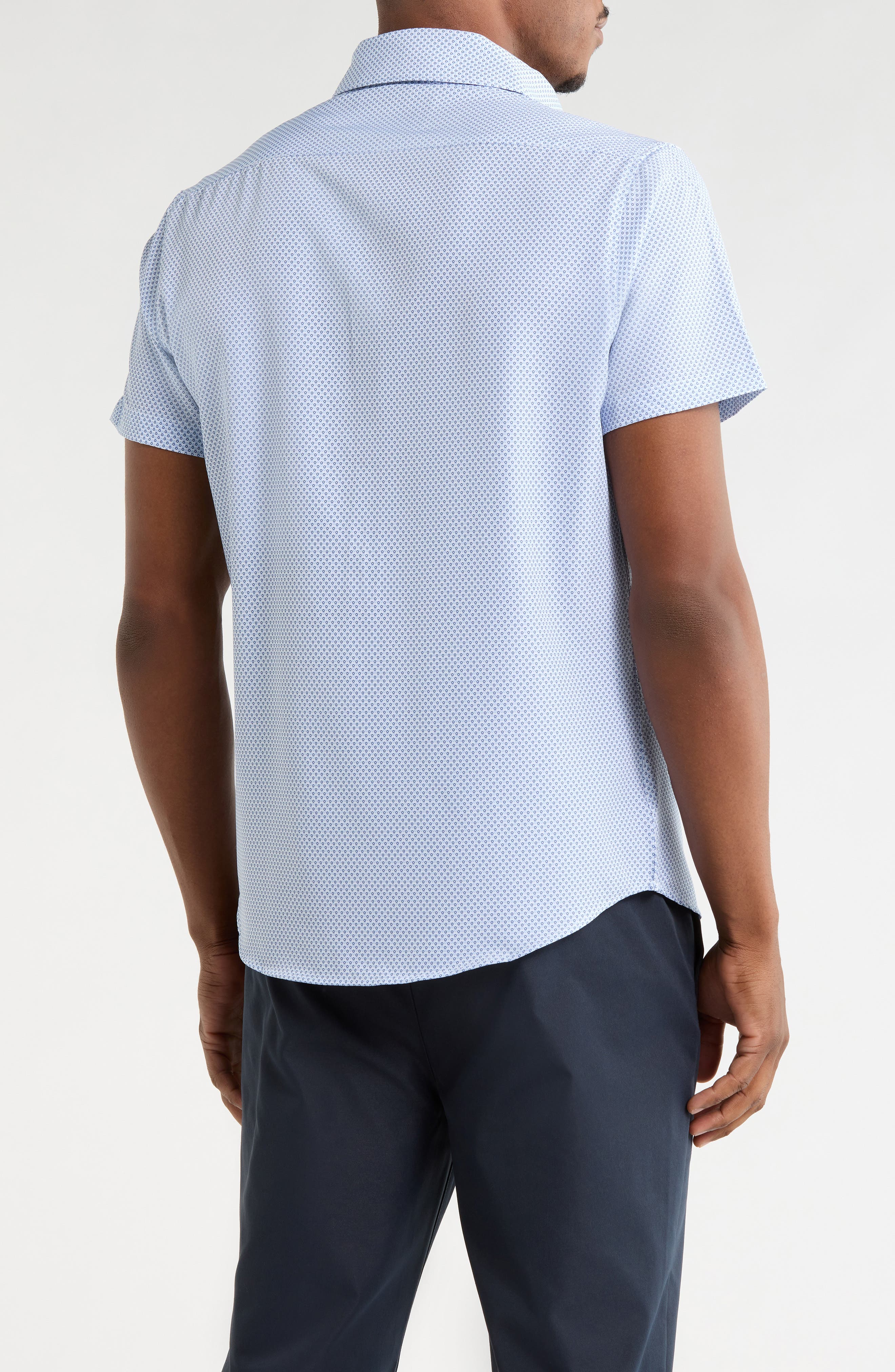 Dot Print Button-Down Shirt - image 2