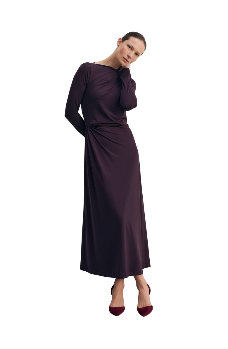 The Fold Rona Jersey Dress, Main, color, Purple