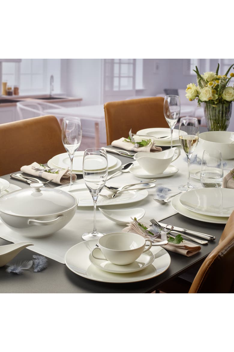 Anmut Dinner Plate, Alternate, color, White