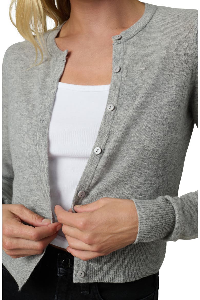 The Dani Crop Cashmere Cardigan, Alternate, color, HEATHER GREY