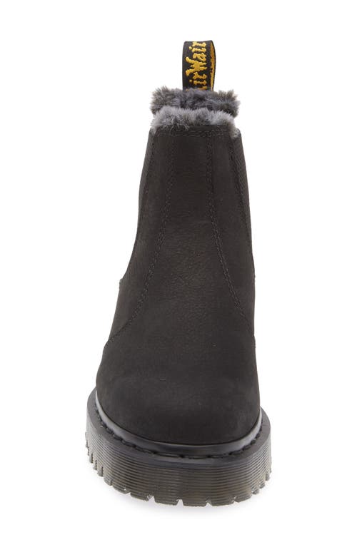 Dr. Martens 2976 Bex Faux Fur Chelsea Boot In Black