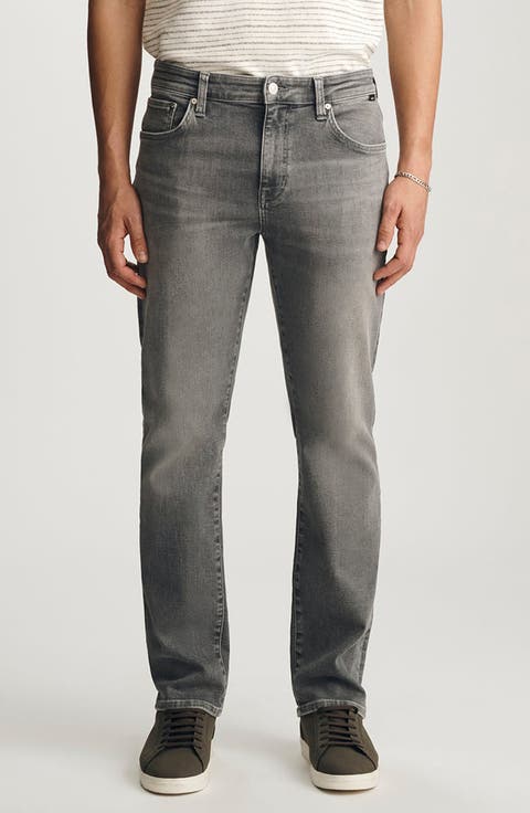 Zach Straight Leg Jeans (Smoke Brushed Classic) (Regular & Big)