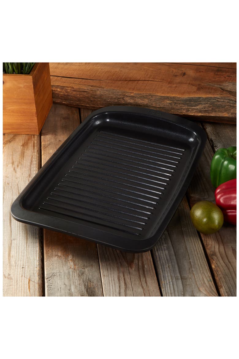 Leo Graphite 12.75" Grill Plate, Alternate, color, BLACK