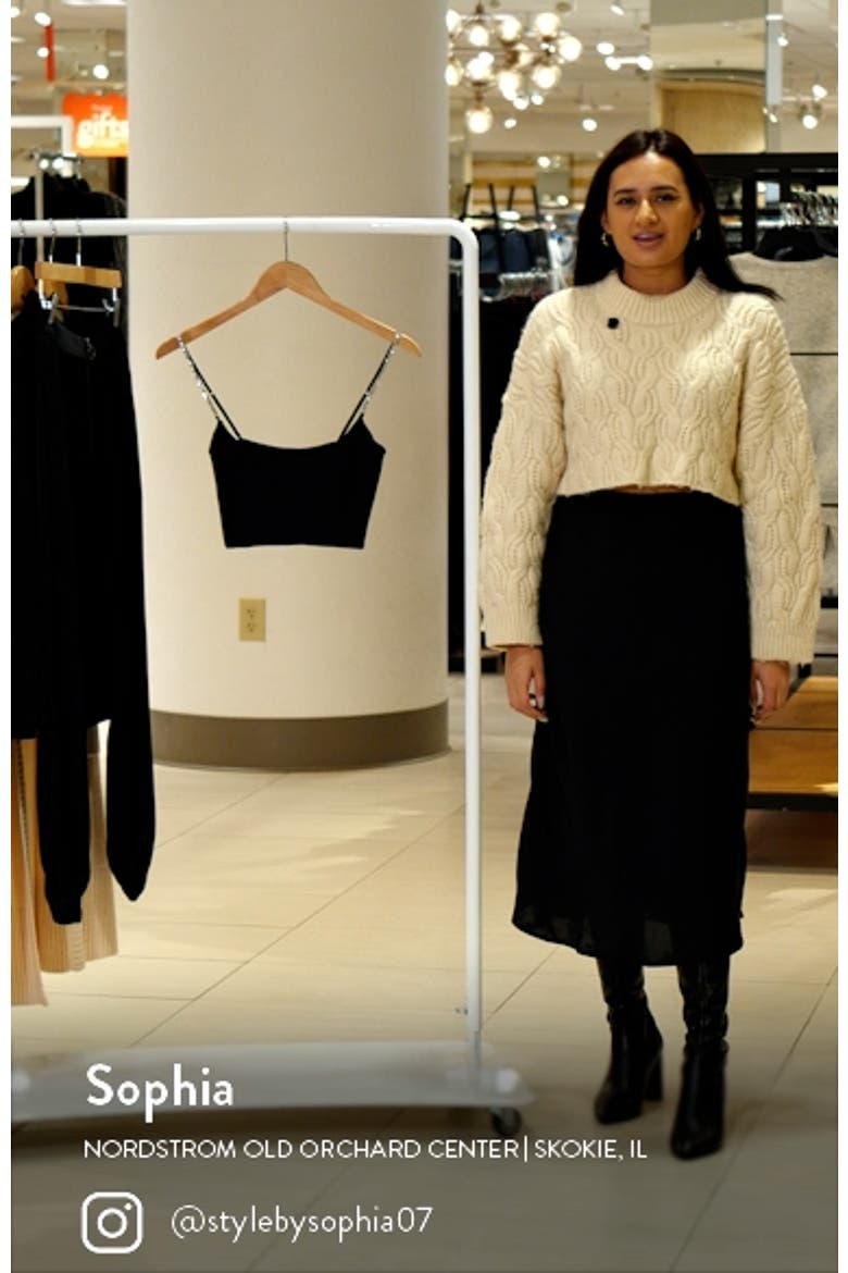 Hugo Rhinestone Strap Crop Top video