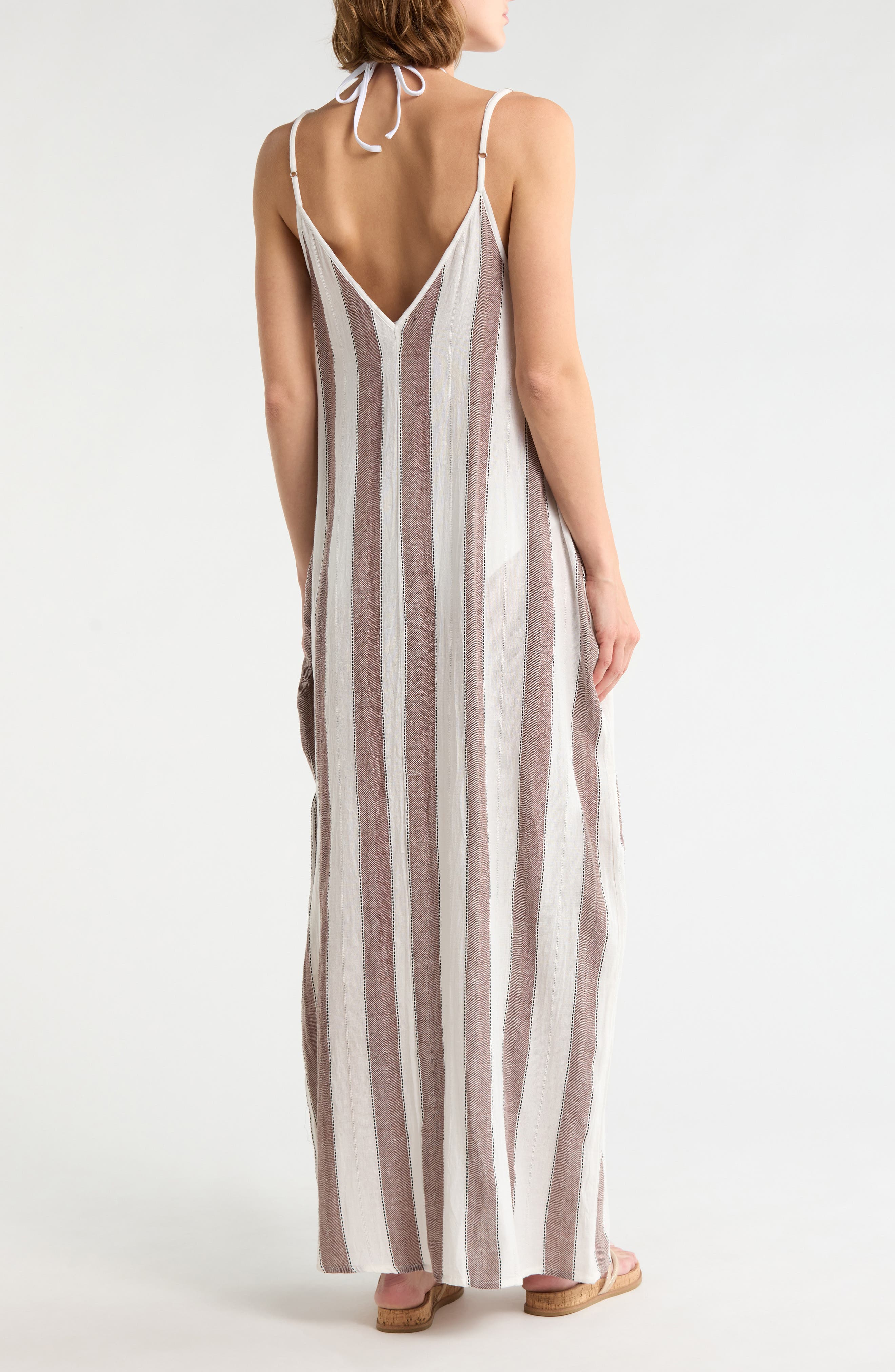 Stripe Cotton Cover-Up Maxi Dress - image 2