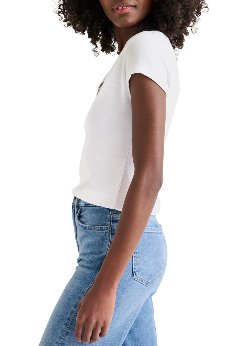Faye V-Neck Tee, Alternate, color, WHITE