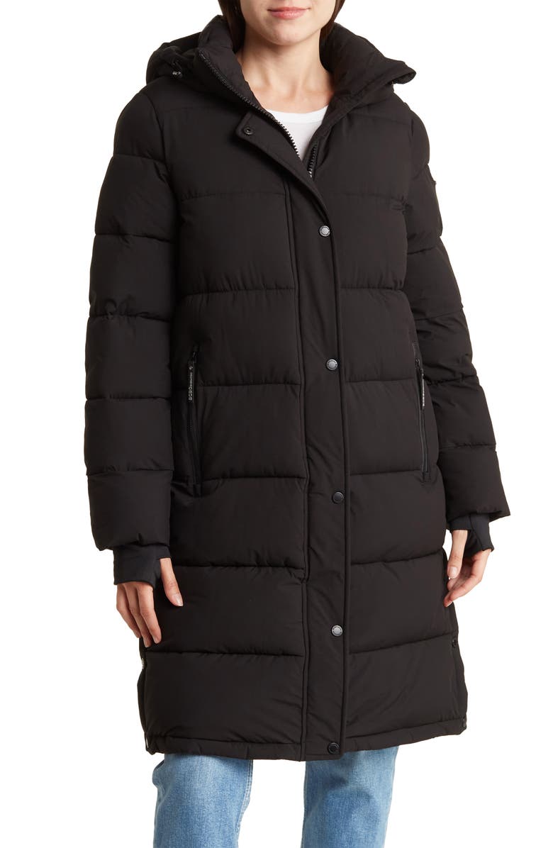 BCBGeneration Long Puffer Jacket, Main, color, 