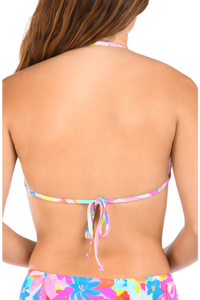 Merrow Bandeau Bikini Top, Alternate, color, PINK MULTI