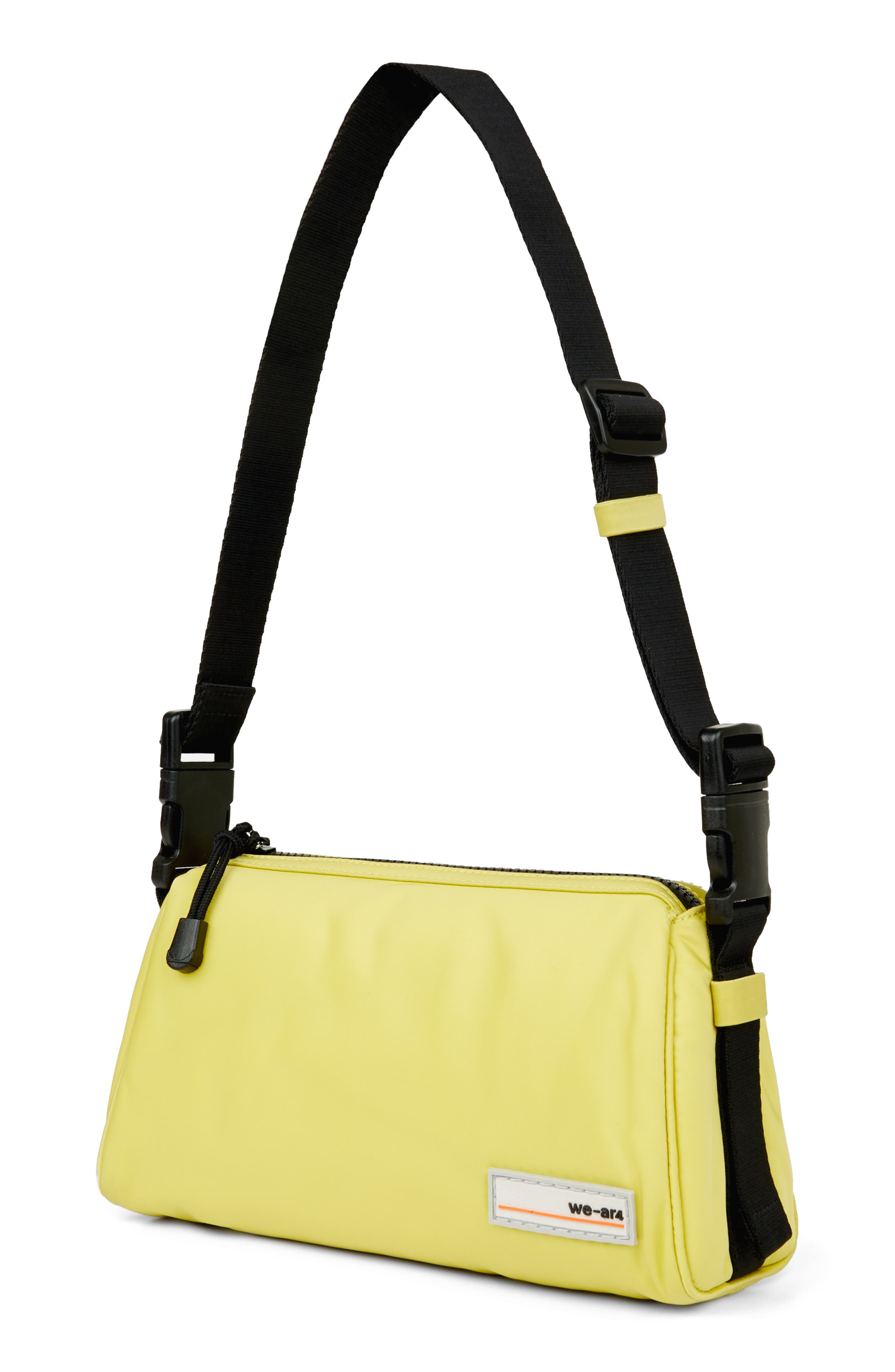 The Kyoto Nylon Shoulder Bag, Alternate, color, LEMON