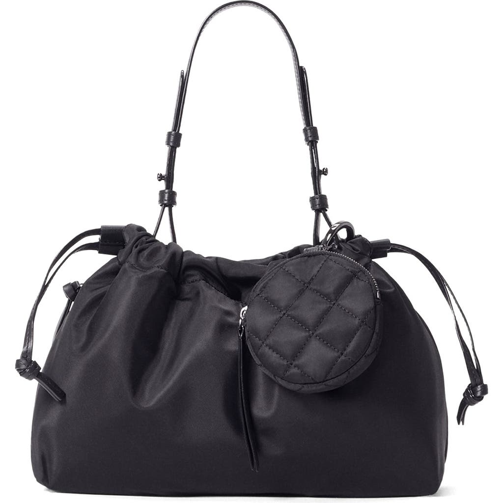 Mz Wallace Small Waverly Nylon Shoulder Bag In Black