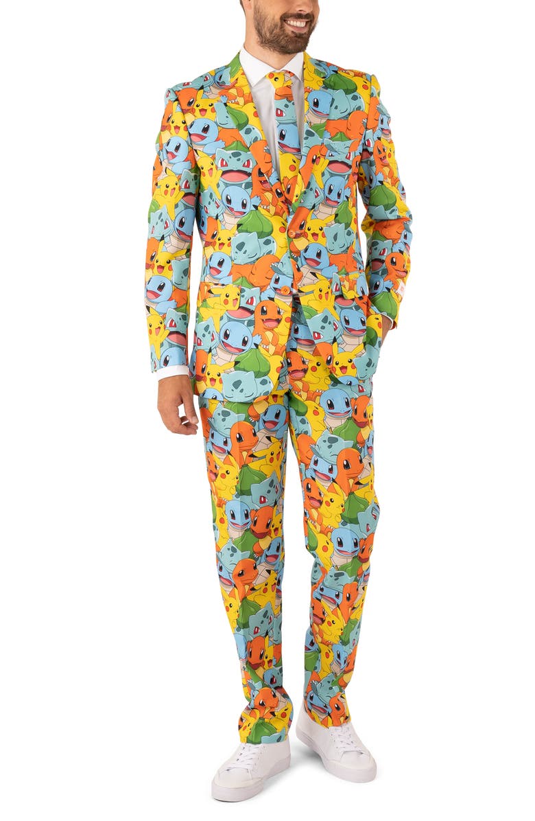 OppoSuits Pokémon Two-Piece Suit with Tie, Main, color, Yellow