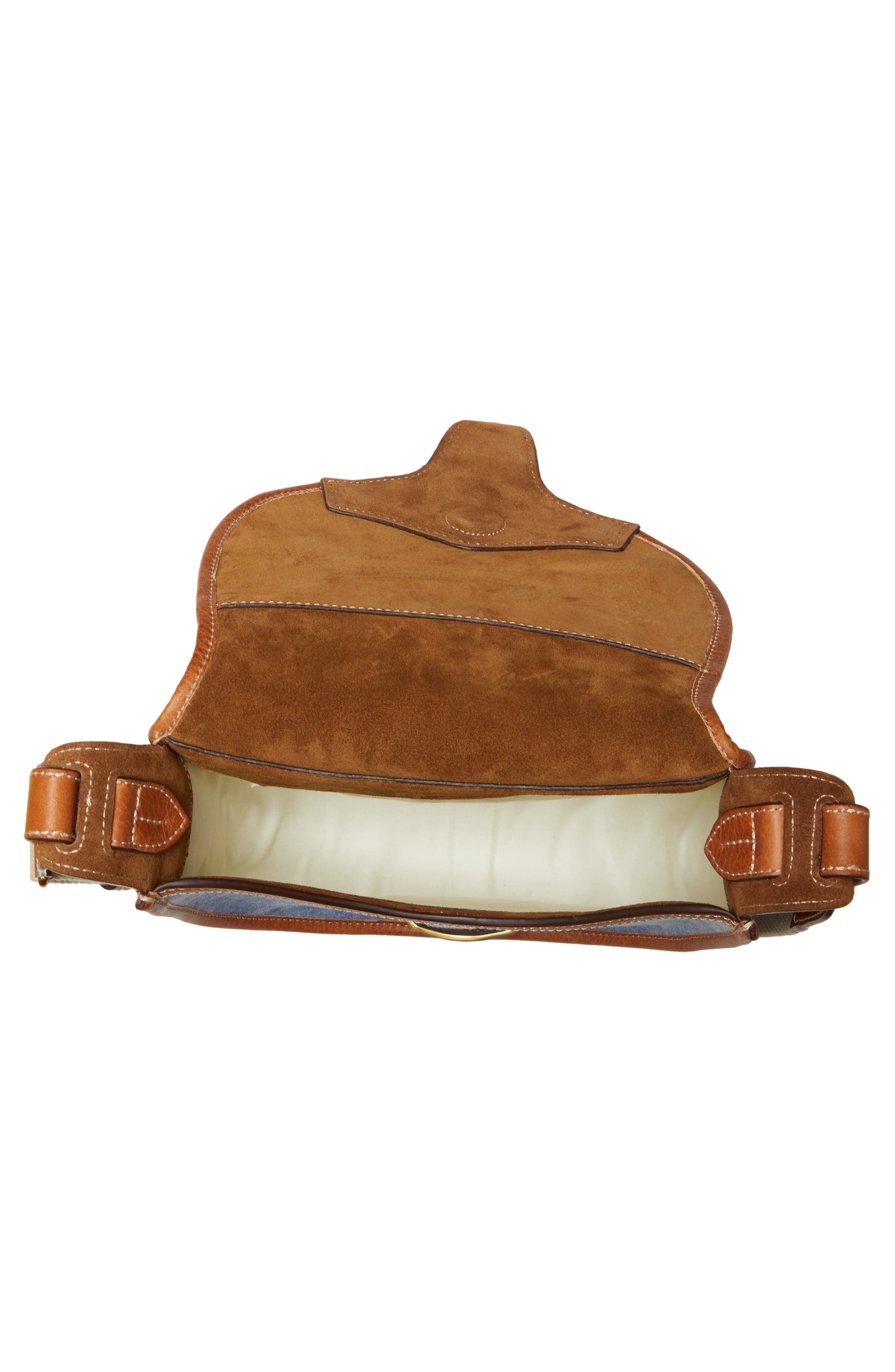 Isabel Marant Botsy Denim Shoulder Bag, Alternate, color, 