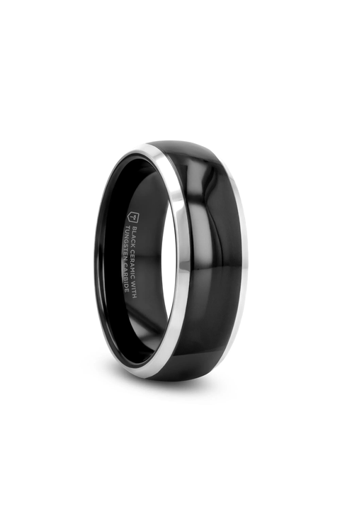 Carrera Domed Ceramic Tungsten Wedding Band