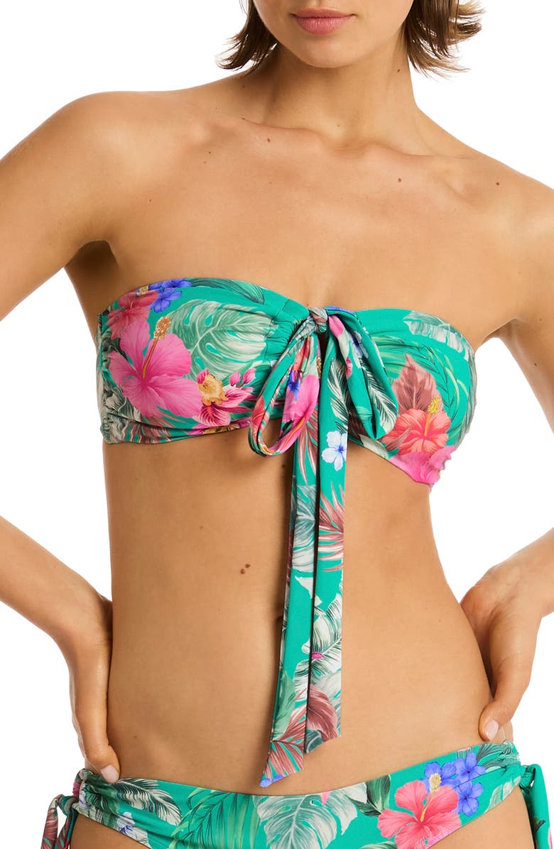 Sea Level Pacifico Halter Bandeau Bikini Top, Main, color,