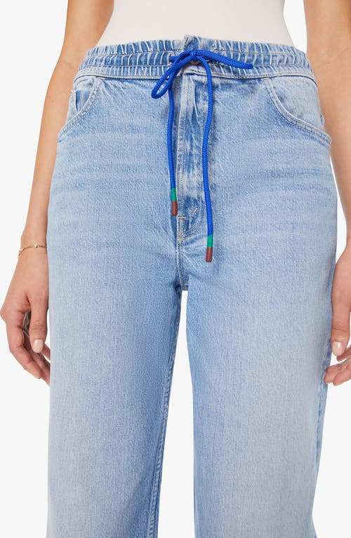 Mother The Drawn Tagger Skim Drawstring Jeans In Blue