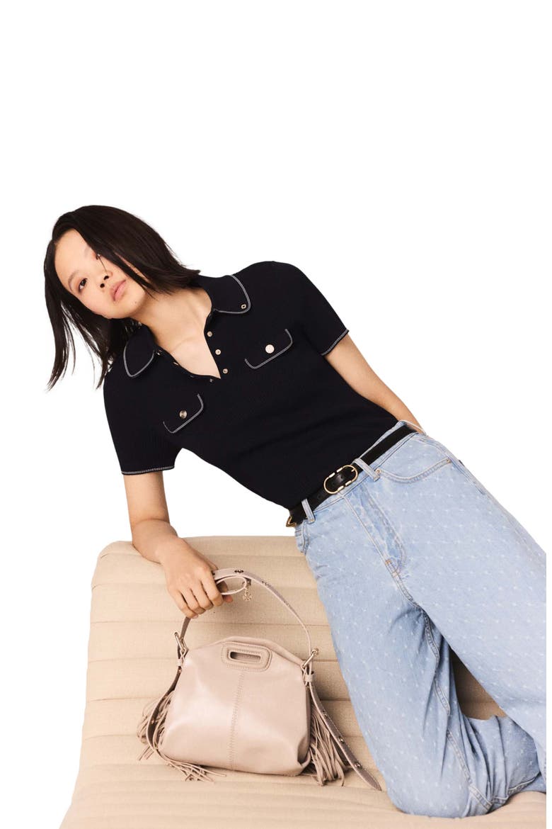 Short-sleeve polo shirt, Alternate, color, Navy