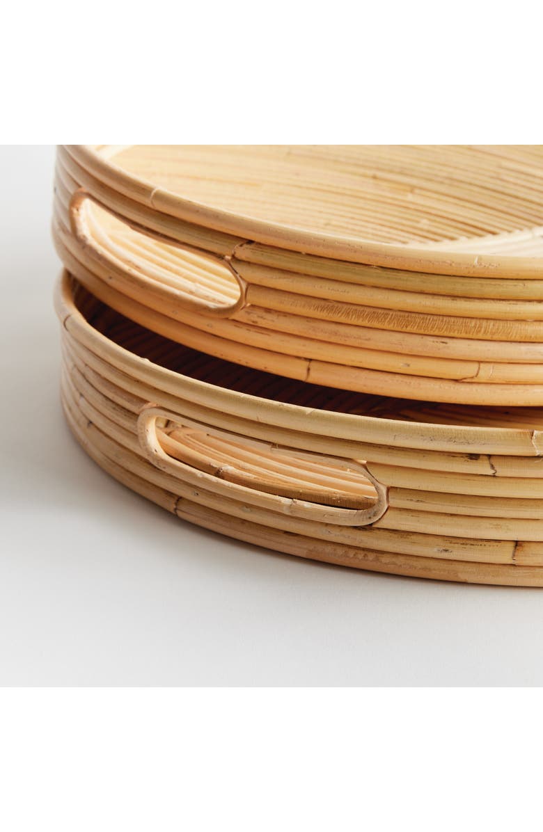 Napa Home & Garden Jelani Cane Oval Decorative Trays Set of 2, Alternate, color, 