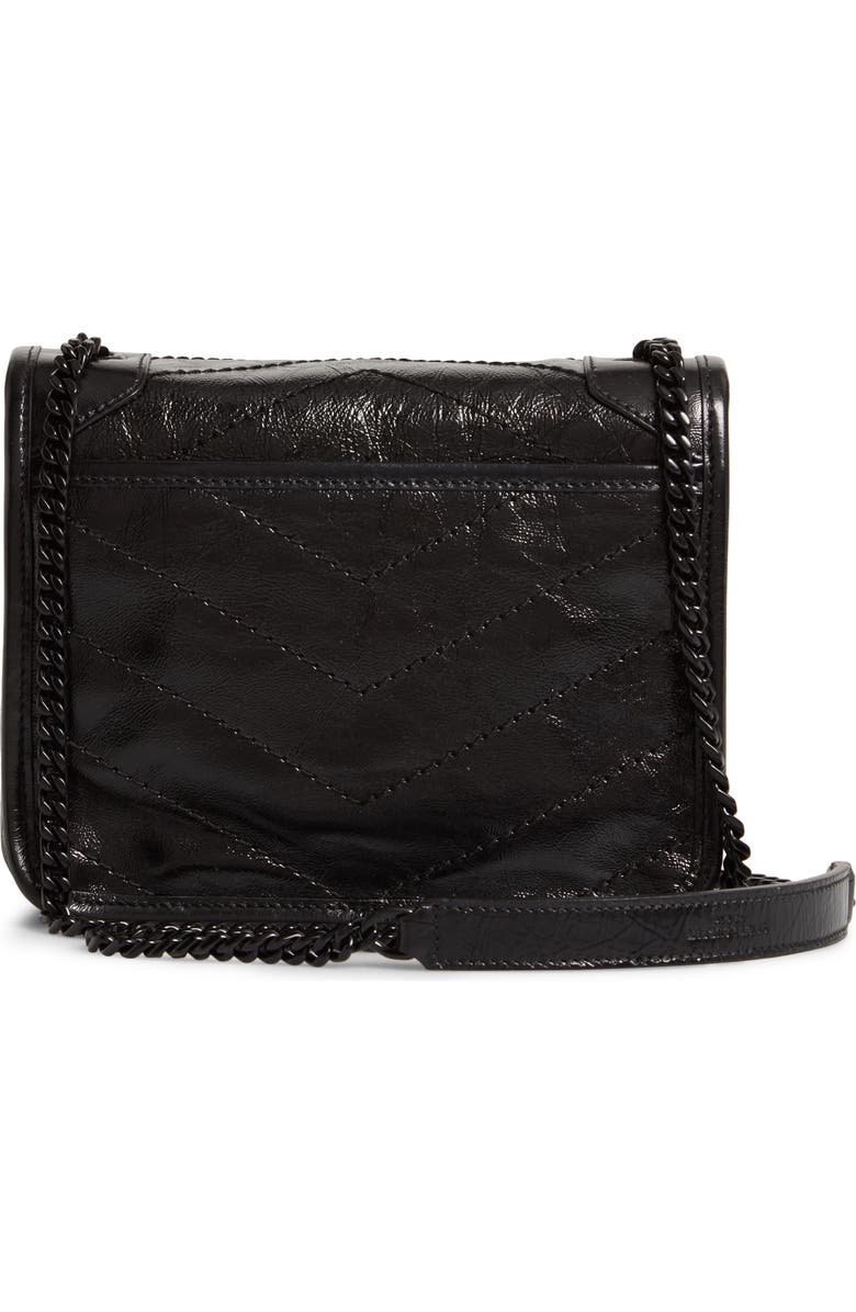 Saint Laurent Niki Leather Wallet on a Chain, Alternate, color,