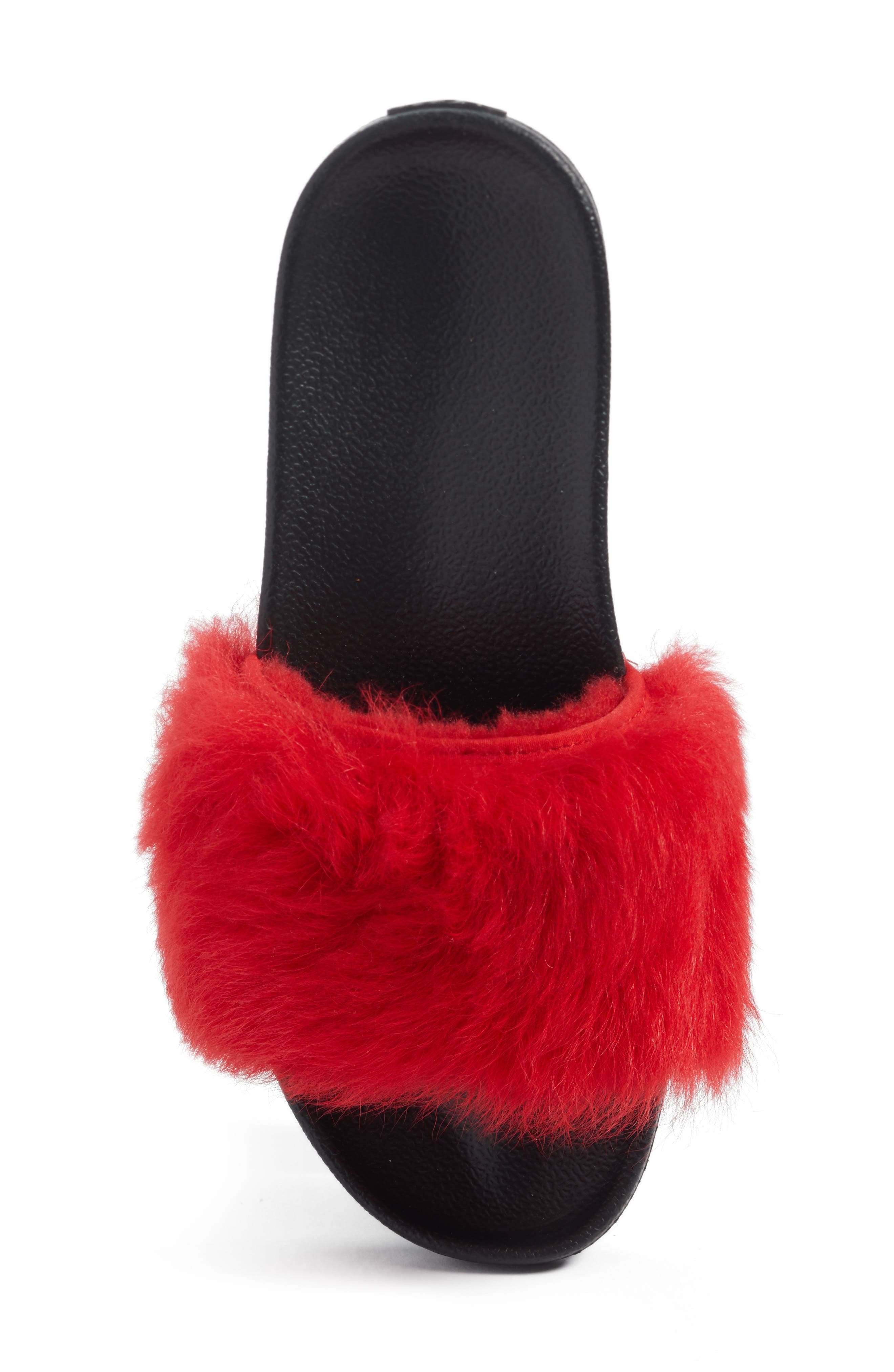 UGG<sup>®</sup> Royale Genuine Shearling Slide Sandal, Alternate, color, 