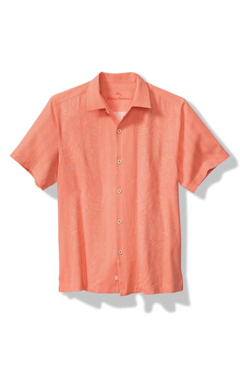 Maui Border Silk Short Sleeve Button-Up Shirt