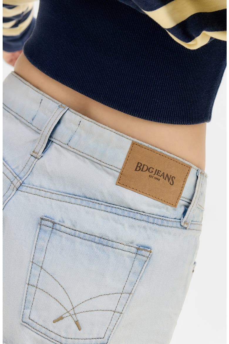 Minnie Distressed Denim Cutoff Shorts, Alternate, color, BLEACH