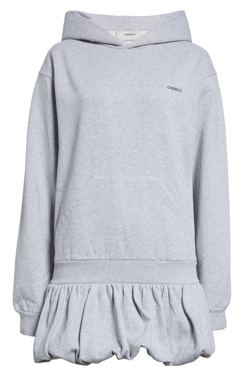 Coperni Basque Logo Bubble Hem Hoodie In Grey-black Print