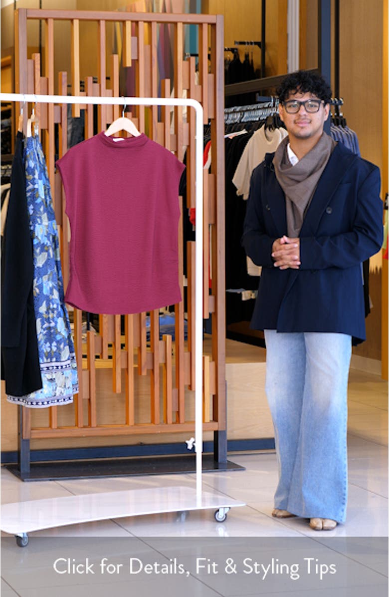 Crinkle Mock Neck Top, sales video thumbnail