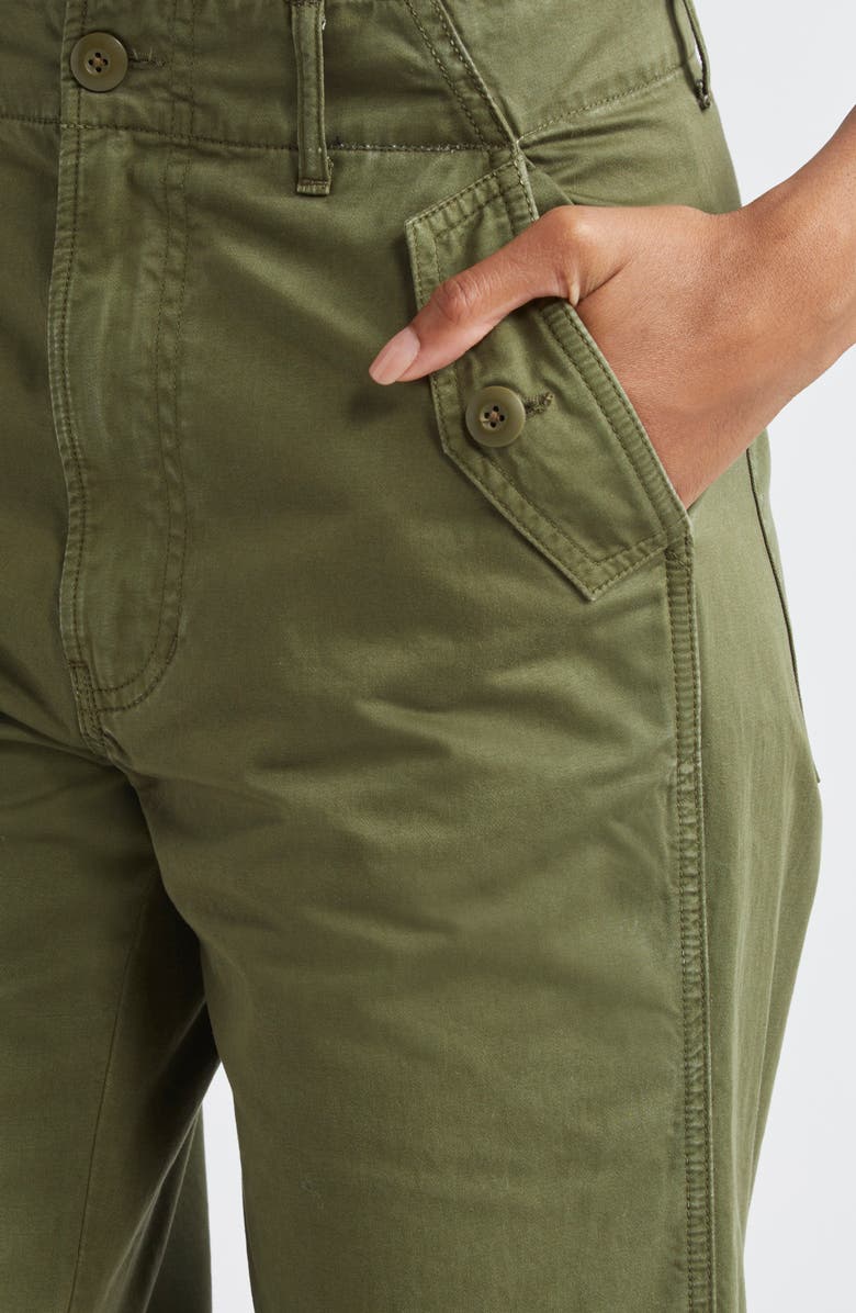 Veronica Beard Mandy Cotton Parachute Pants, Alternate, color, Army