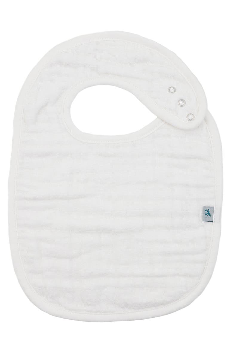 little unicorn 3-Pack Organic Cotton Muslin Bibs, Alternate, color, White