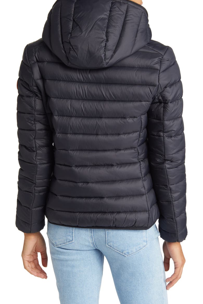 Demi Water Repellent Recycled Nylon Puffer Jacket, Alternate, color, BLACK MODERN TARTAN