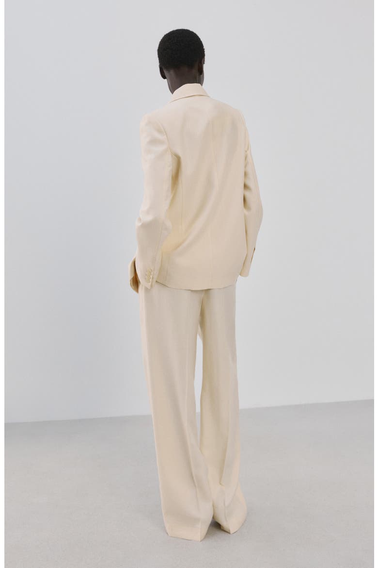 Pleated Mid Rise Wide Leg Pants, Alternate, color, ECRU