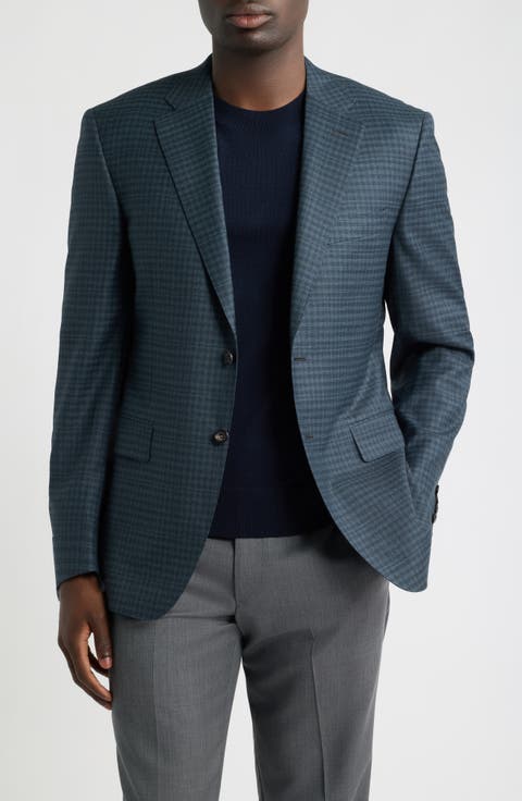 Siena Regular Fit Micro Check Wool Sport Coat