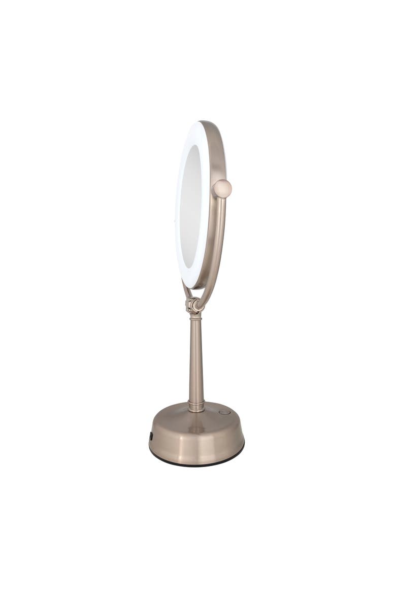 Lexington Lighted Makeup Mirror with 10X/1X Magnification, Alternate, color, Rose Gold