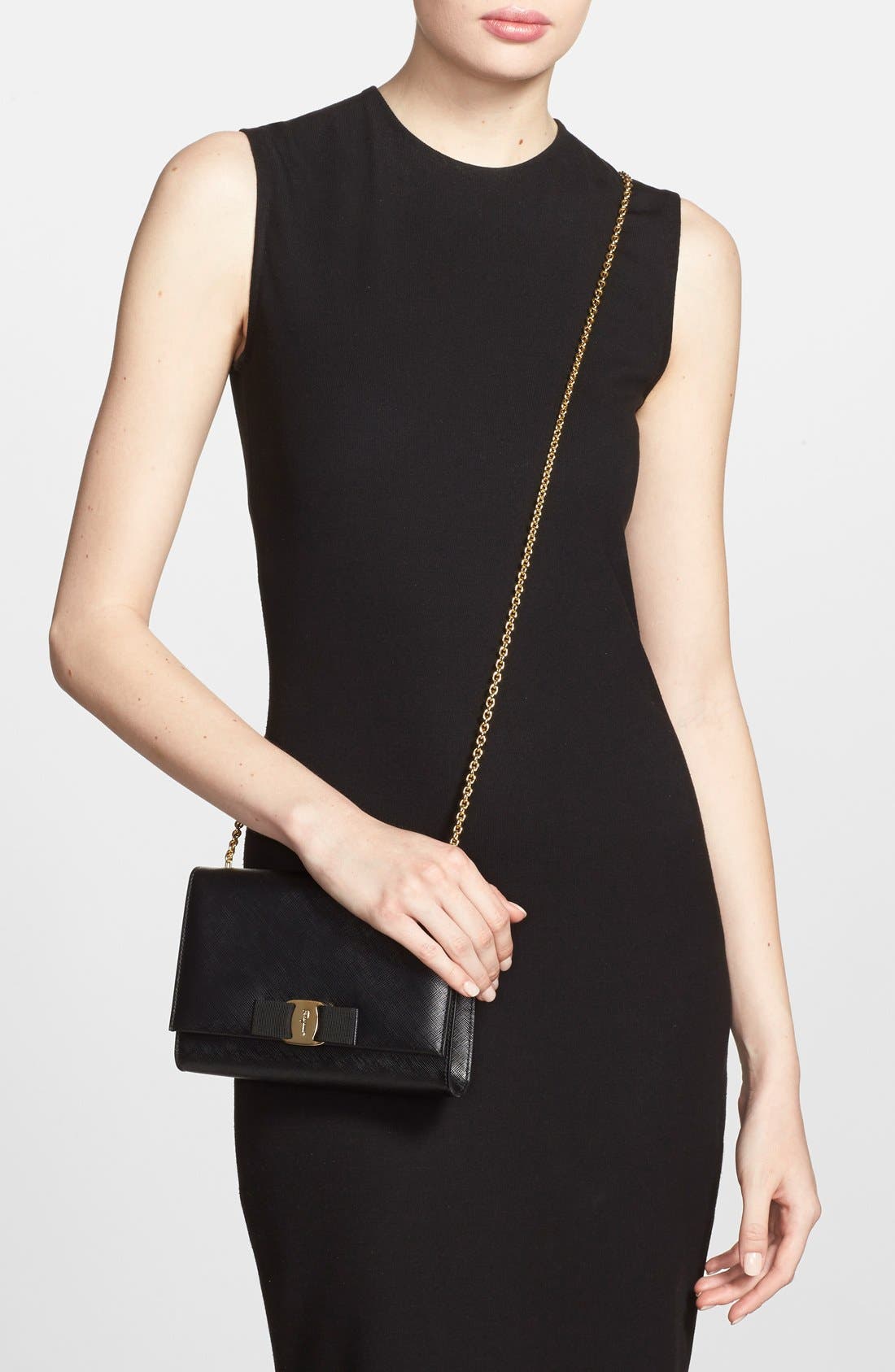 FERRAGAMO Salvatore Ferragamo Vara Clutch, Alternate, color, 