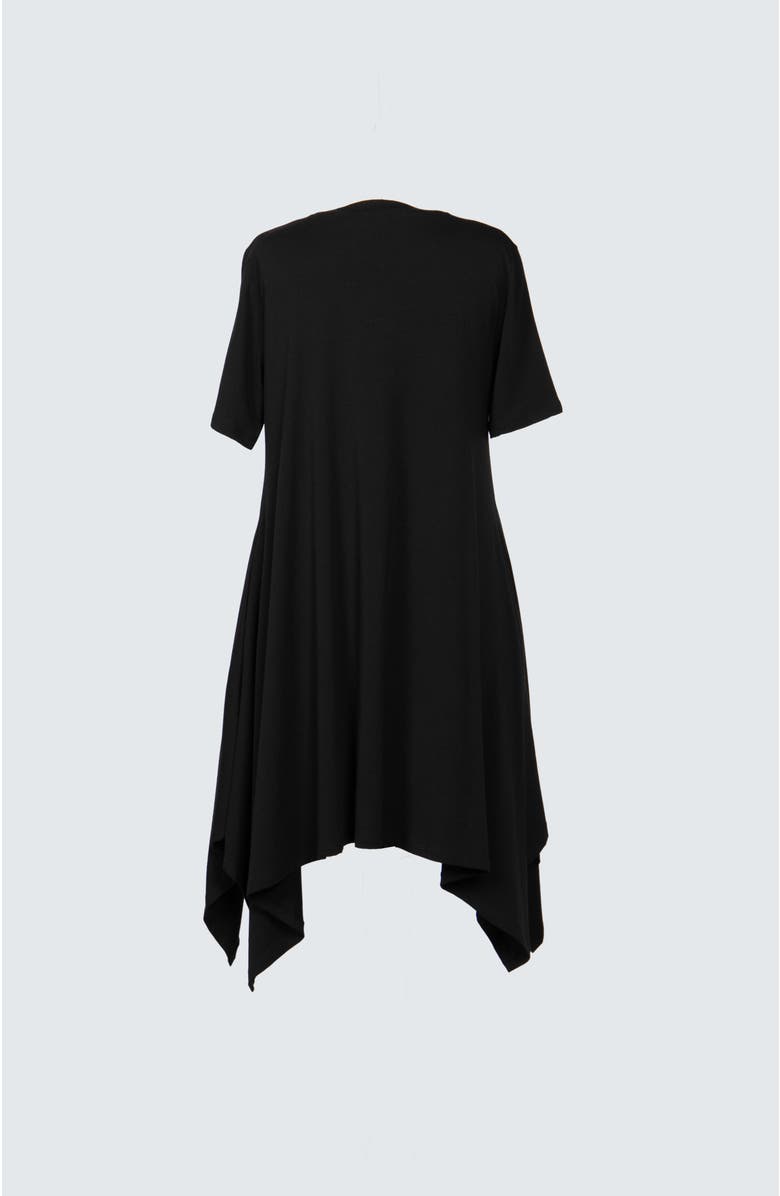 LUUKAA Zephyr Flared Cotton Jersey Dress, Alternate, color, Black
