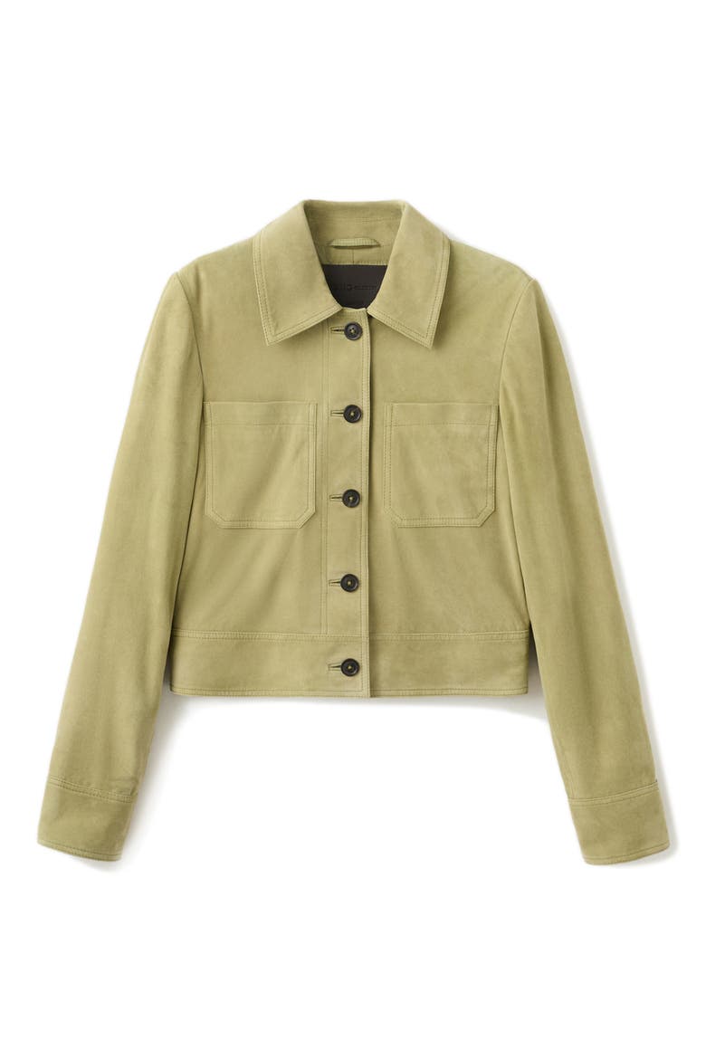 Suede Jacket, Main, color, PASTEL GREEN