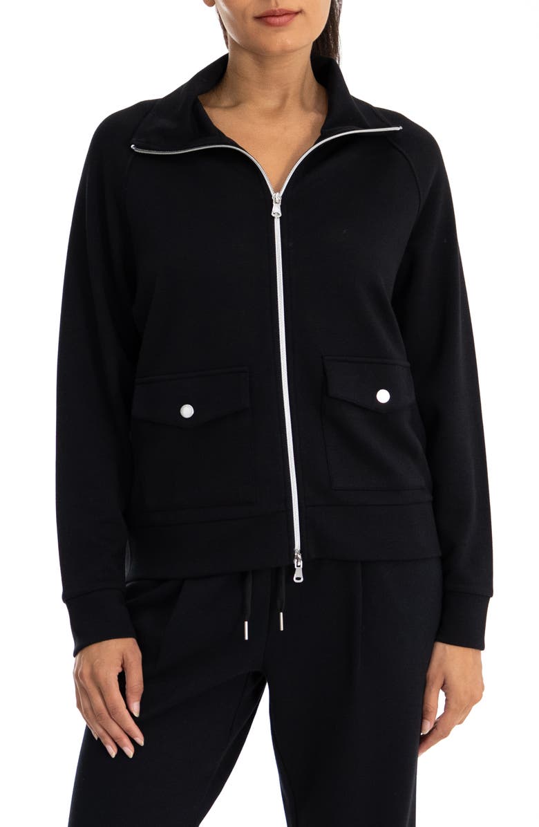 Nanette Lepore Play Scuba Pique Full Zip Jacket, Main, color, 