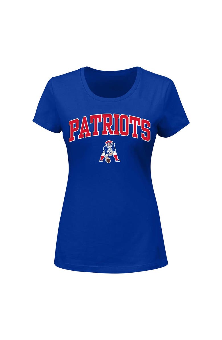 FANATICS Women's Fanatics Branded Royal New England Patriots Plus Size Arch Over Logo T-Shirt, Main, color, Royal