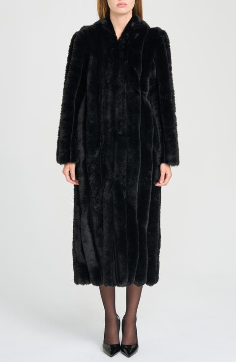 x Rose Lola Bond Faux Fur Coat