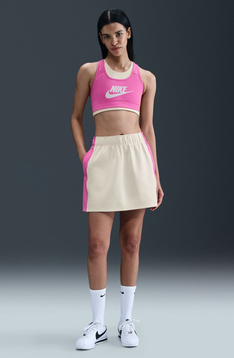 Nike Knit Activewear Skirt, Alternate, color, Sail/ Playful Pink/ Sail