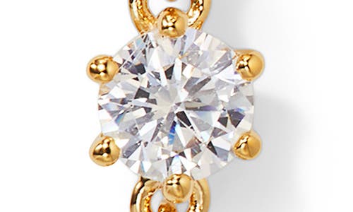 Nadri Beatrix Mixed Cubic Zirconia Front/back Earrings In Gold