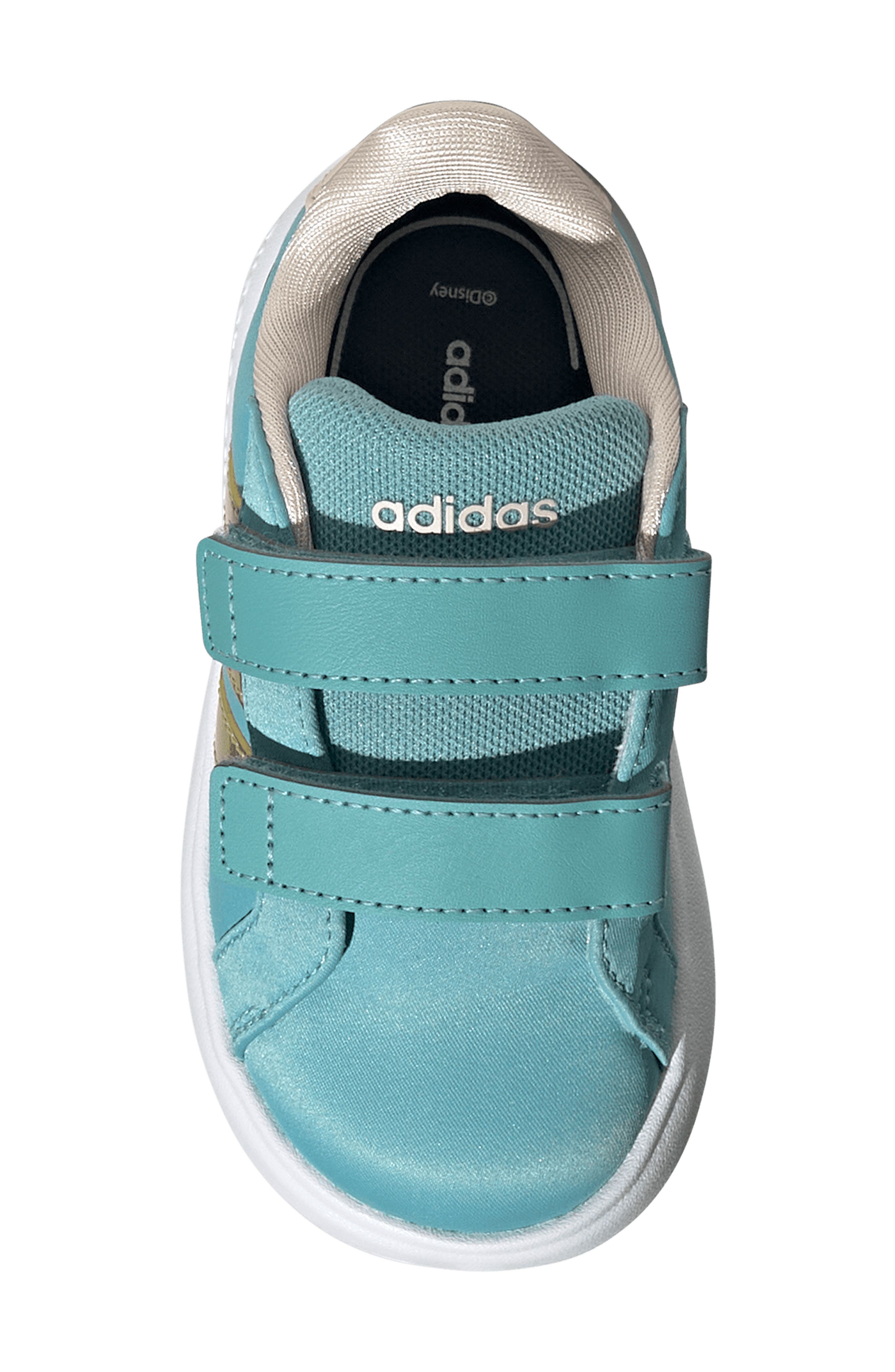 adidas Kids' Grand Court Sneaker, Alternate, color, Mint/ Gold/ Wonder Quartz
