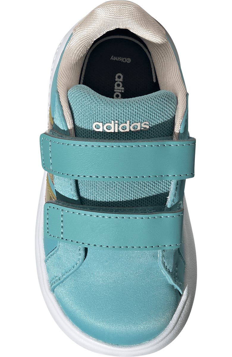 adidas Kids' Grand Court Sneaker, Alternate, color, Mint/ Gold/ Wonder Quartz